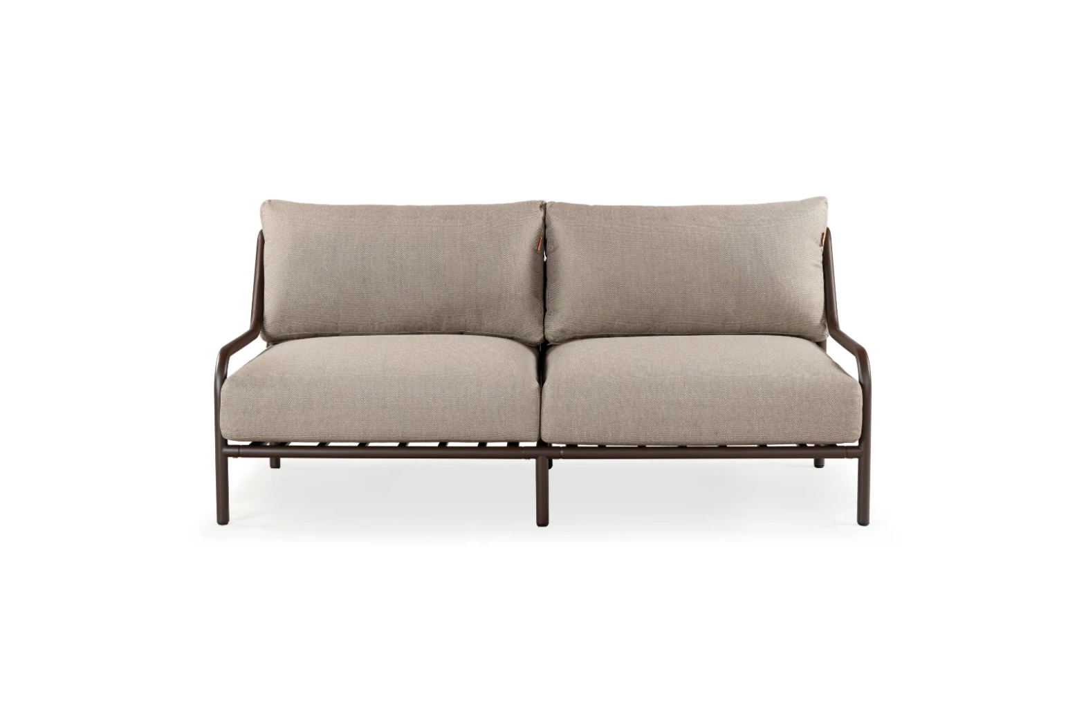 Kunesti :: Kaffee oder Tee 2-Sitzer Gartensofa, graubraun, Breite 157 cm