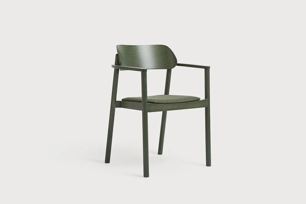 Paged :: Nimm green upholstered chair, width 59 cm