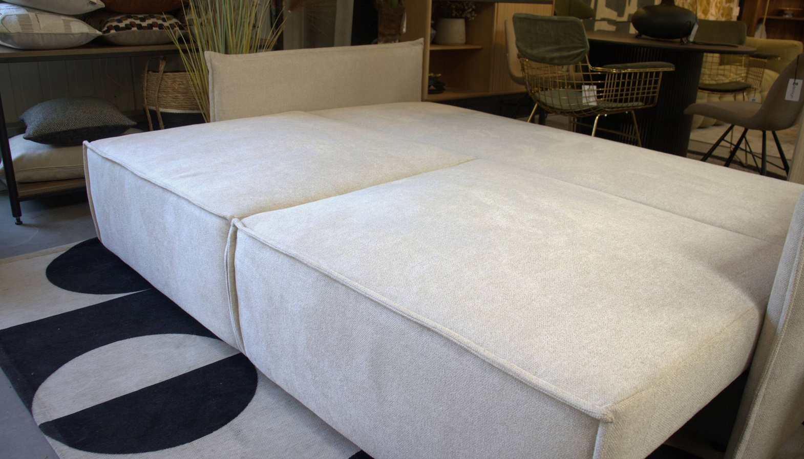 Nordic Line :: Fabien upholstered sofa with sleeping function, width 218 cm, light beige