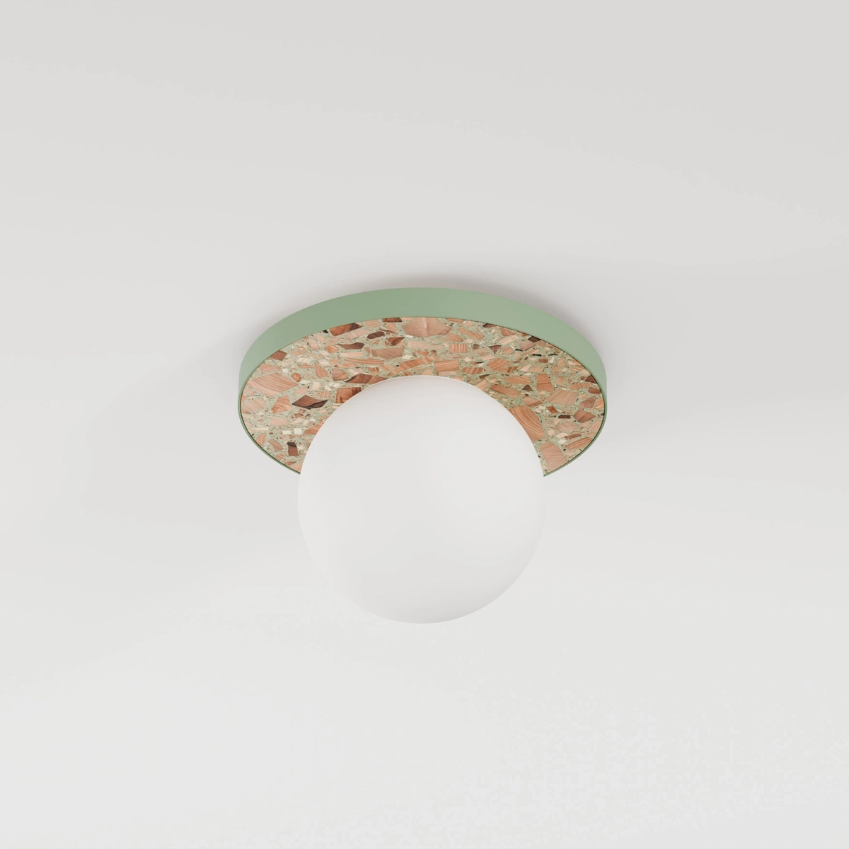 Kaspa :: Lampa sufitowa / plafon Legra okrągły śr. 30 cm szałwiowy IP44