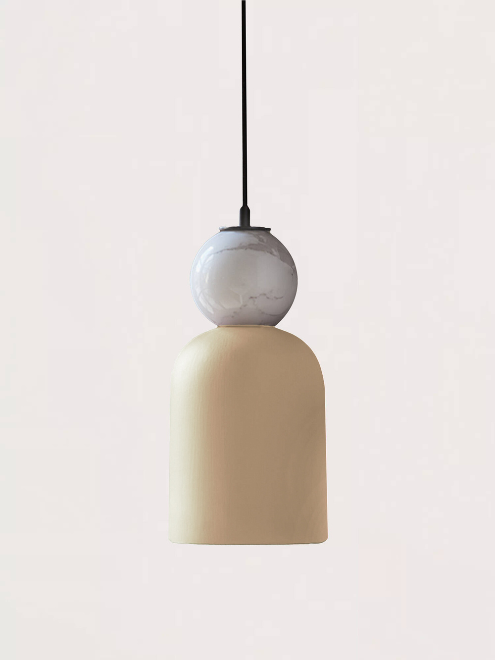 Aromas :: Lampa wisząca Bell śr. 14 cm kolor silhouette / biały marmur