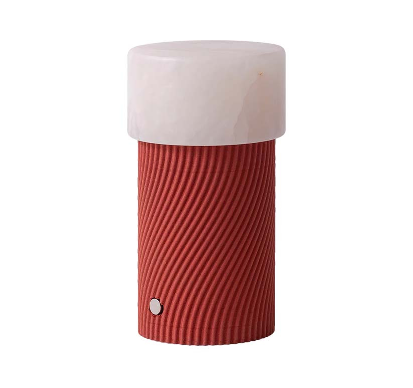 Robin :: Rizzo Sapeli portable table lamp, alabaster red, height 16 cm
