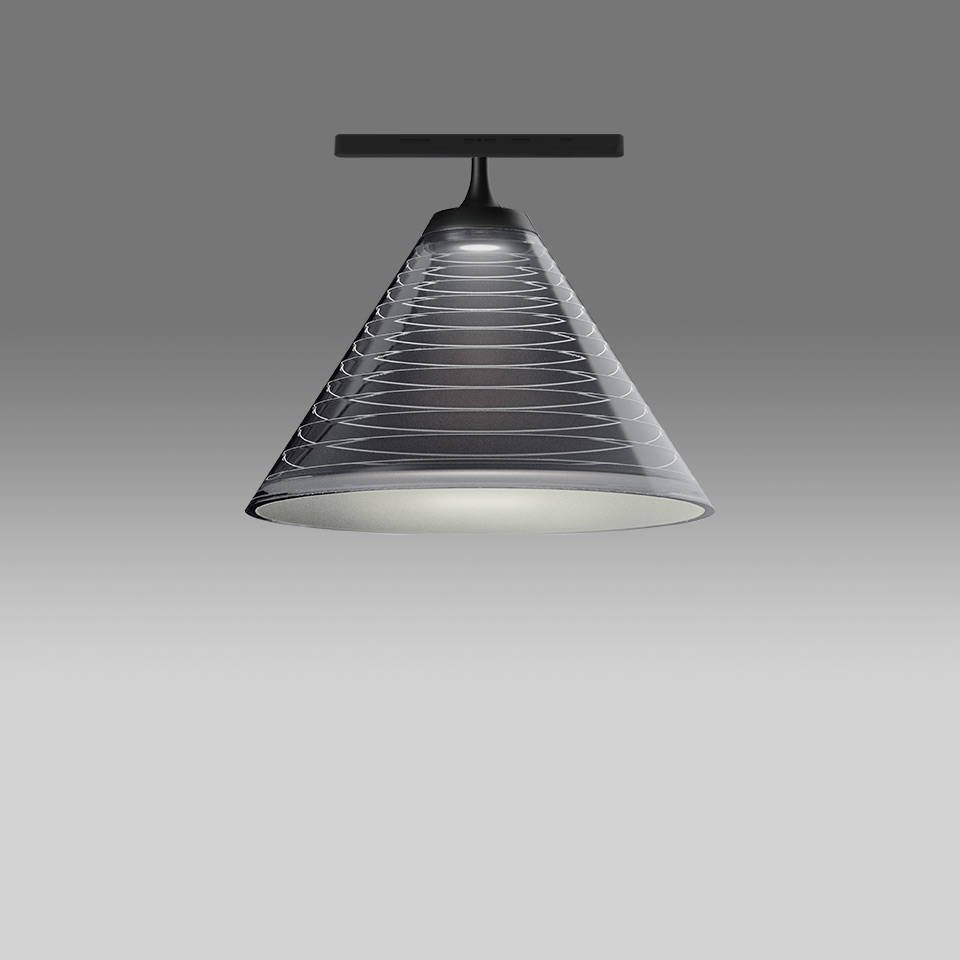 Artemide :: Hängelampe aus Metall Look at Me Cone Track Durchmesser 35 cm schwarz