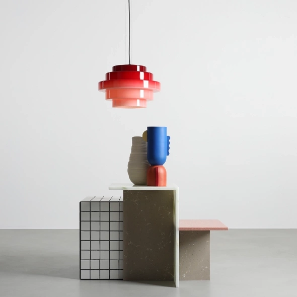 Artera :: Lampa wisząca Filo Berry rozm. XL śr. 36 cm bordoworóżowa