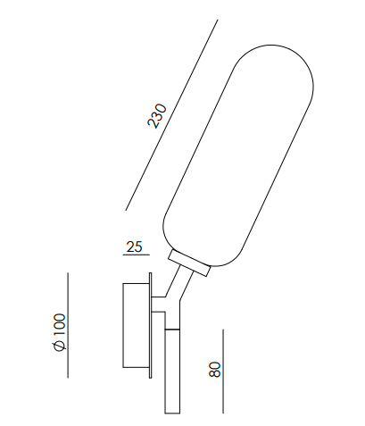 Aromas :: Lari black wall lamp/sconce