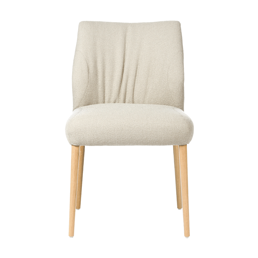 Mobitec :: Krzesło tapicerowane Enora C04 kremowe szer. 52 cm drewniane nogi