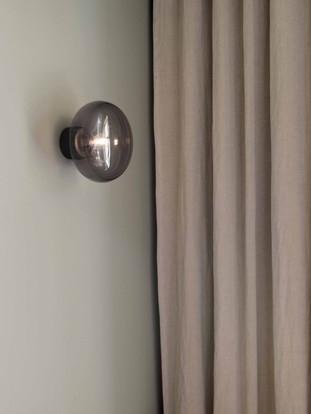 New Works :: Karl-Johan wall lamp/sconce, diameter 23 cm, smoked