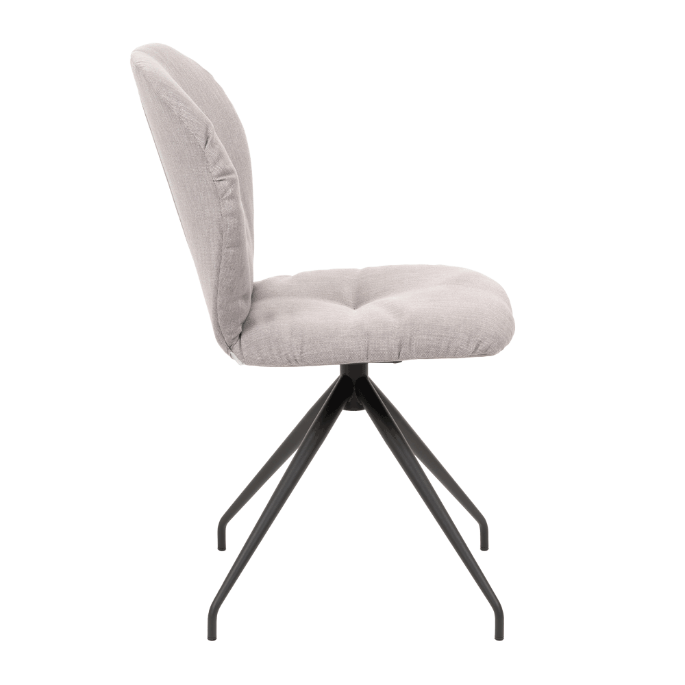 Mobitec :: Mood 90 upholstered chair, gray, width 47 cm, metal legs