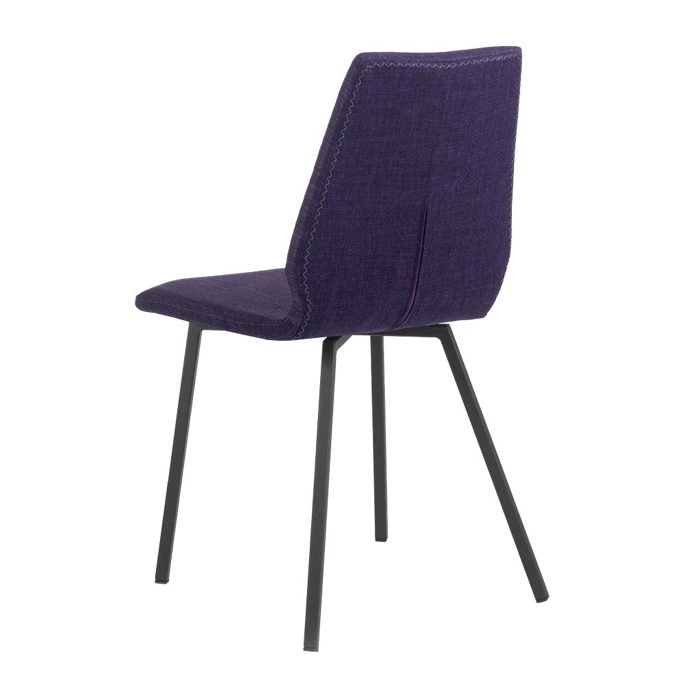 Mobitec :: Mood 41 upholstered chair, purple, width 47 cm, metal legs