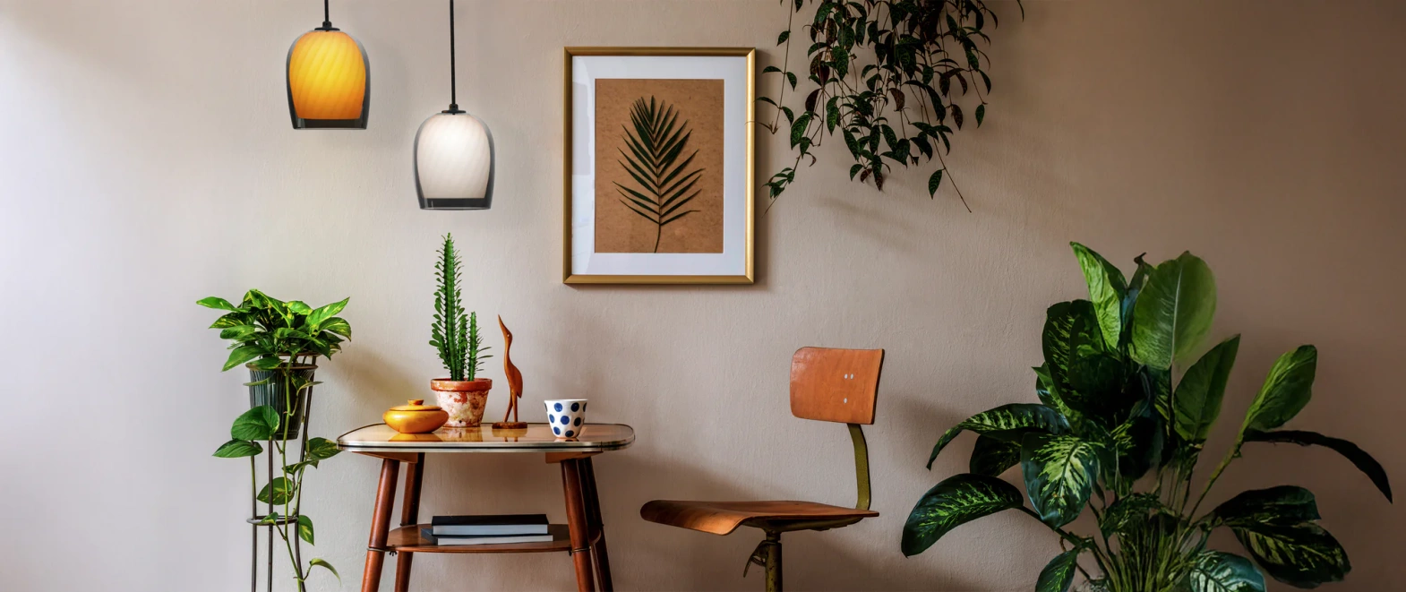 Robin :: Lampa wisząca Bruma śr. 19 cm dymione szkło / białe wnętrze