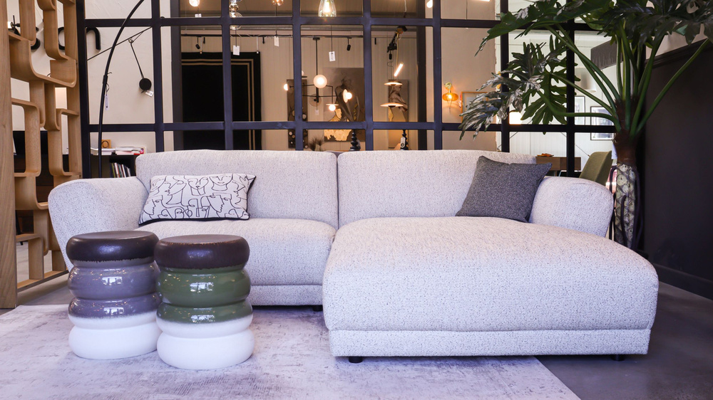 Sits :: Corner sofa / upholstered corner sofa Asta right gray width 268 cm