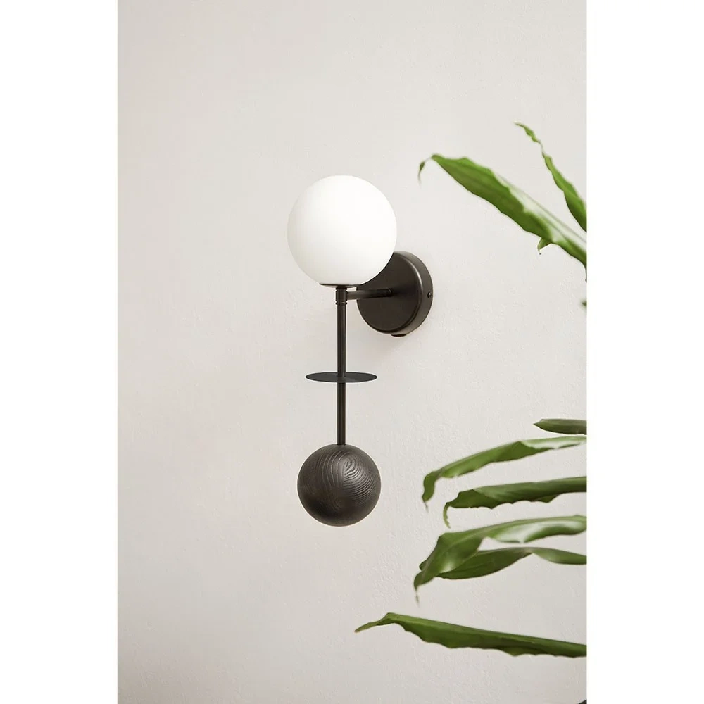 Ummo :: Oio B B Wandleuchte / Wandleuchte, Höhe 49,4 cm, schwarz