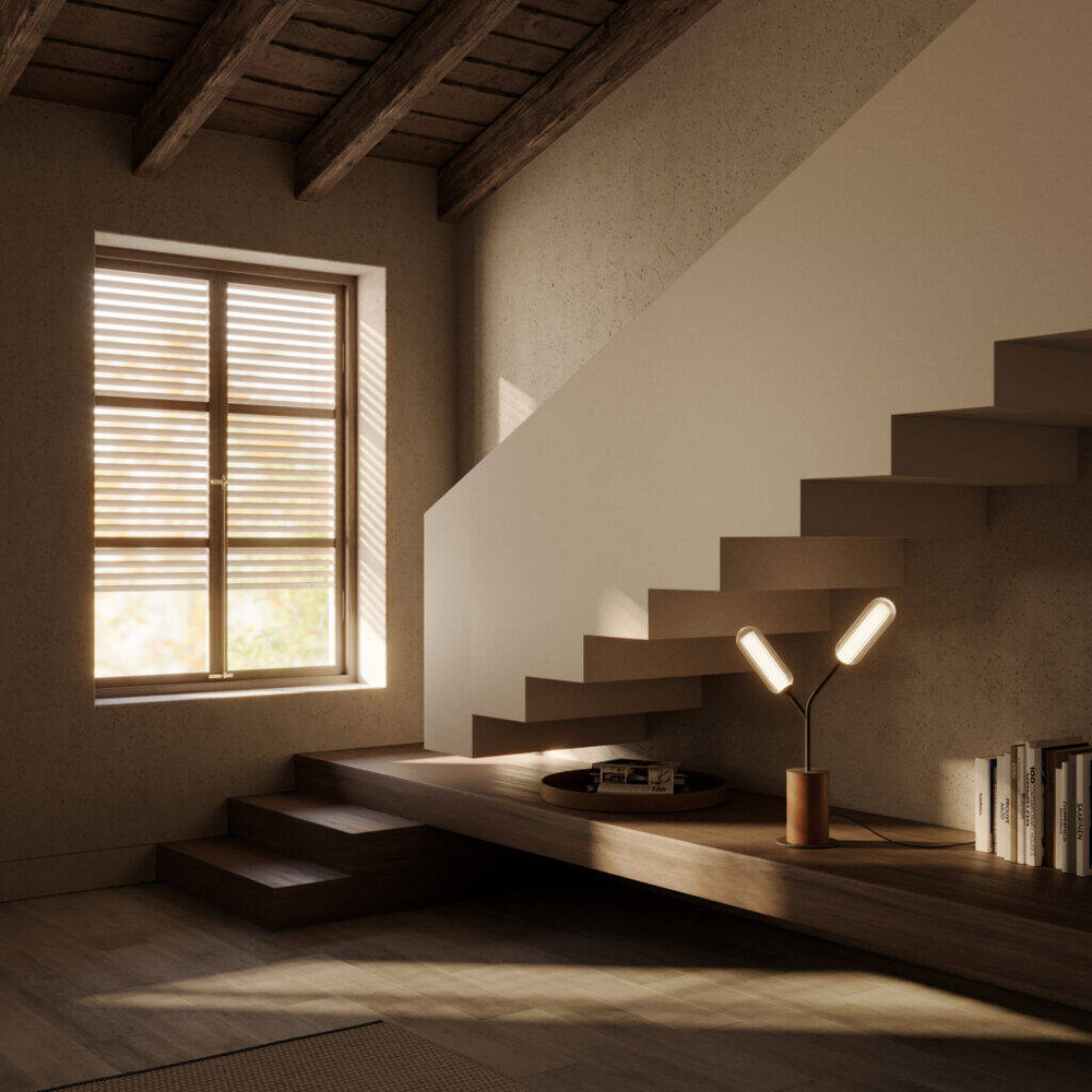 Aromas :: Lari table lamp, height 69.5 cm, black and brown