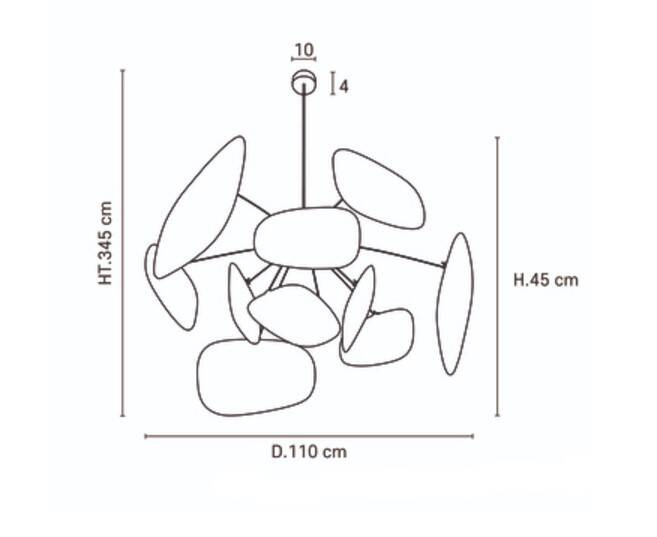 Marktset :: Screen 70er Hängelampe, Durchmesser 110 cm, Größe L, Leinen