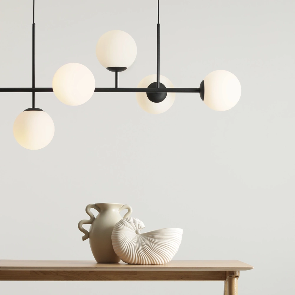 Artera :: Lampa wisząca Fin 6 szer. 142 cm czarna