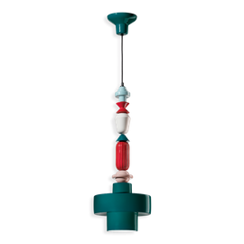 Ferroluce :: Lampa wisząca Lariat zielona 74cm