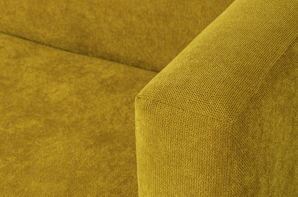 Nordic Line :: Upholstered sofa Block yellow 195x76x79 cm