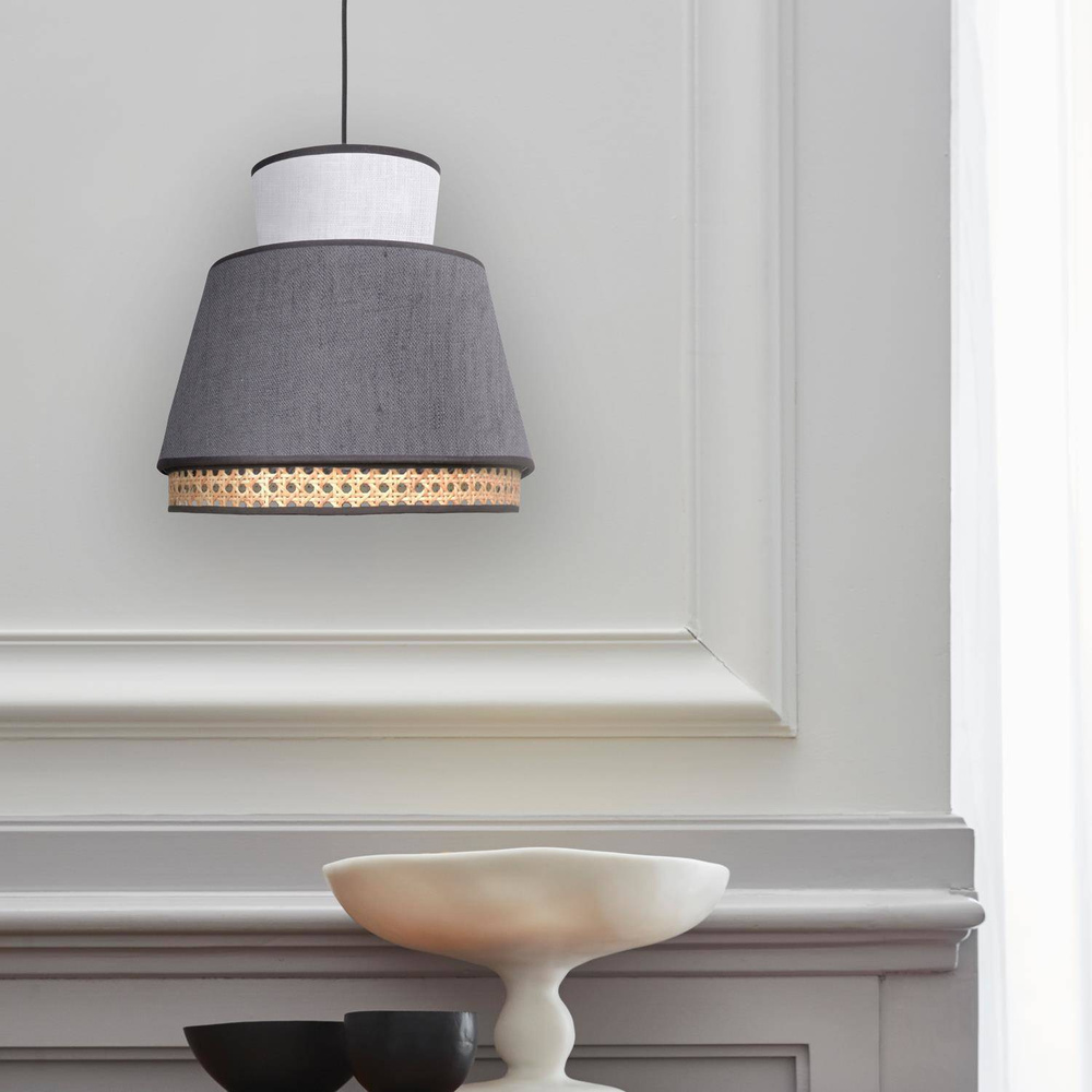 Market Set :: Singapour pendant lamp, anthracite and white, size XM, diameter 30 cm
