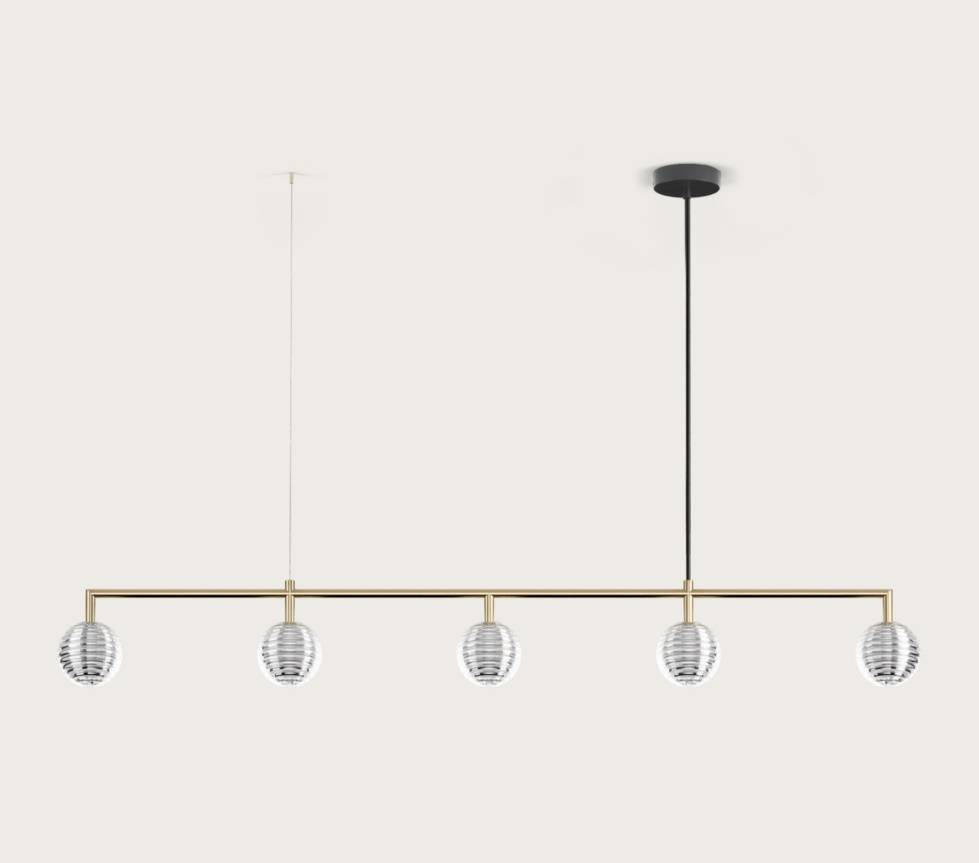 Aromas :: Doul 5 hanging lamp, width 120 cm, gold
