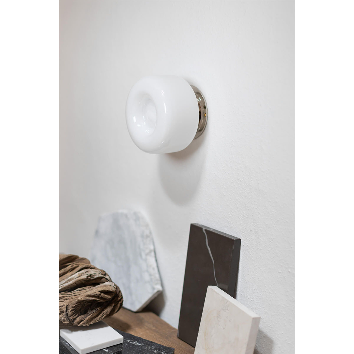 Embassy Interiors :: Buoy wall lamp / sconce, milky brass, diameter 16 cm