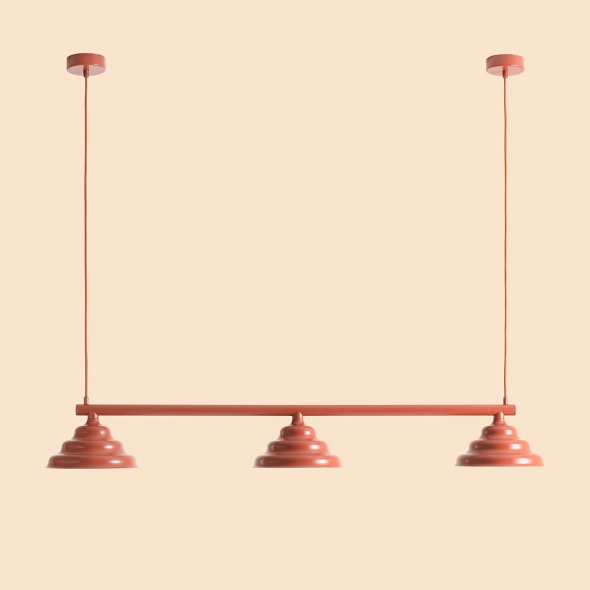 Artera :: Fala 3 hanging lamp, brick, width 123 cm