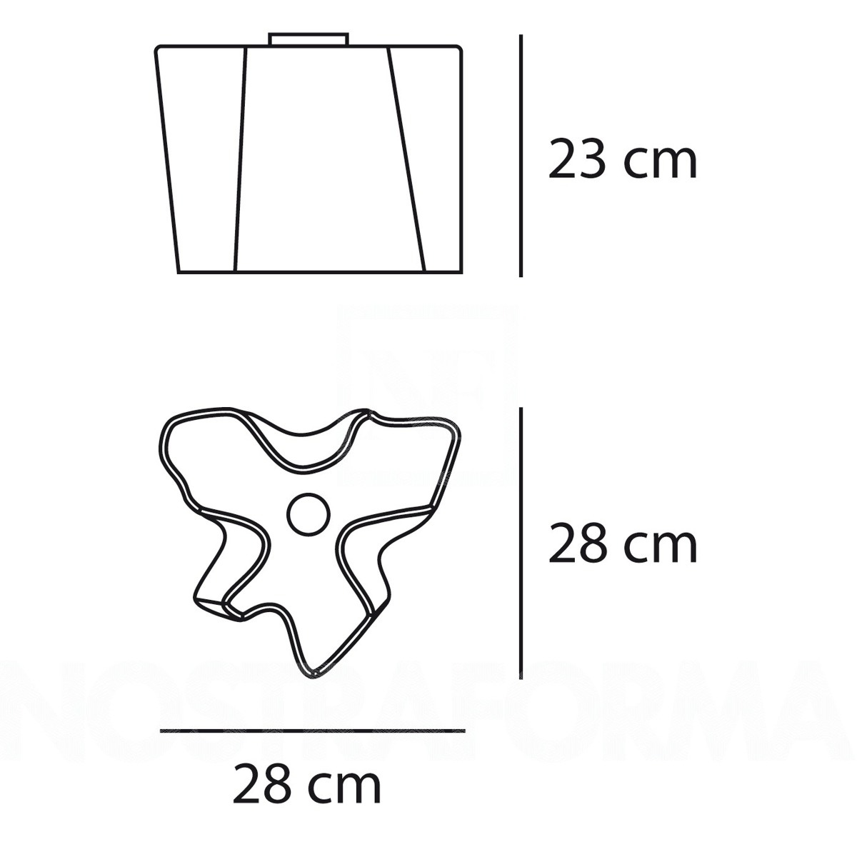 Artemide :: Lampa sufitowa / plafon Logico Mini biała szer. 28 cm