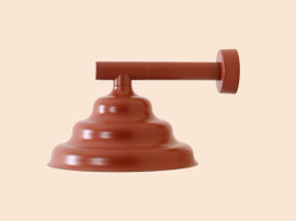 Artera :: Lampa ścienna / kinkiet Fala Szpunar szer. 23 cm czerwony