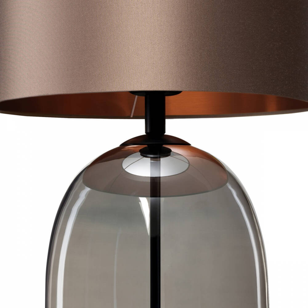 Kaspa :: Salvador Black table lamp, brown and black, height 55 cm