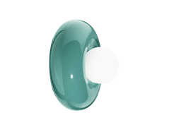 Ferroluce :: Bumbum wall lamp/sconce, diameter 25 cm, ceramic, turquoise
