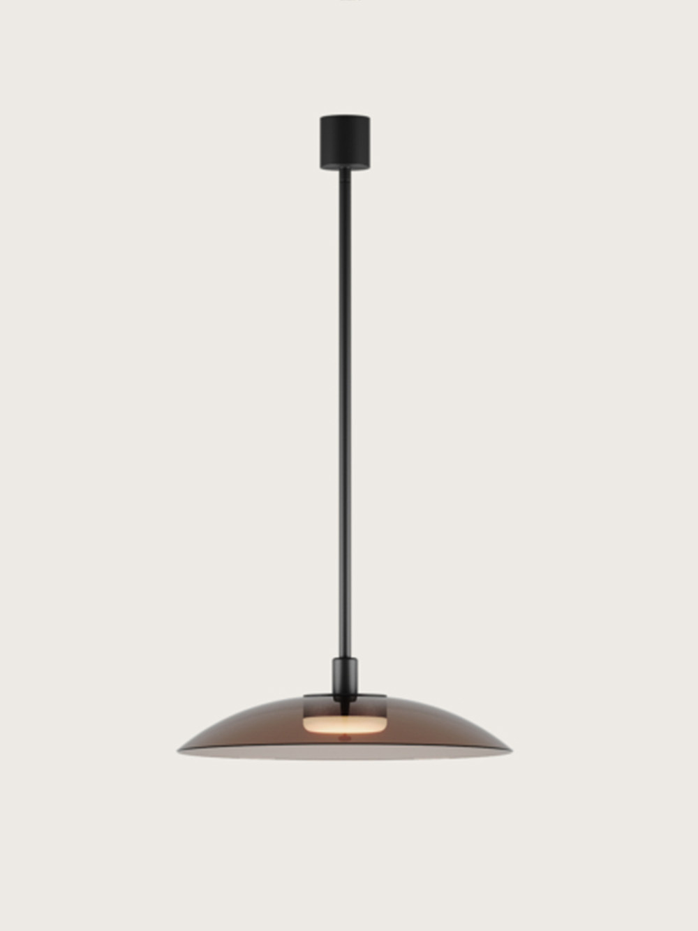 Aromas :: Betty pendant lamp, diameter 40 cm, smoked glass / black metal