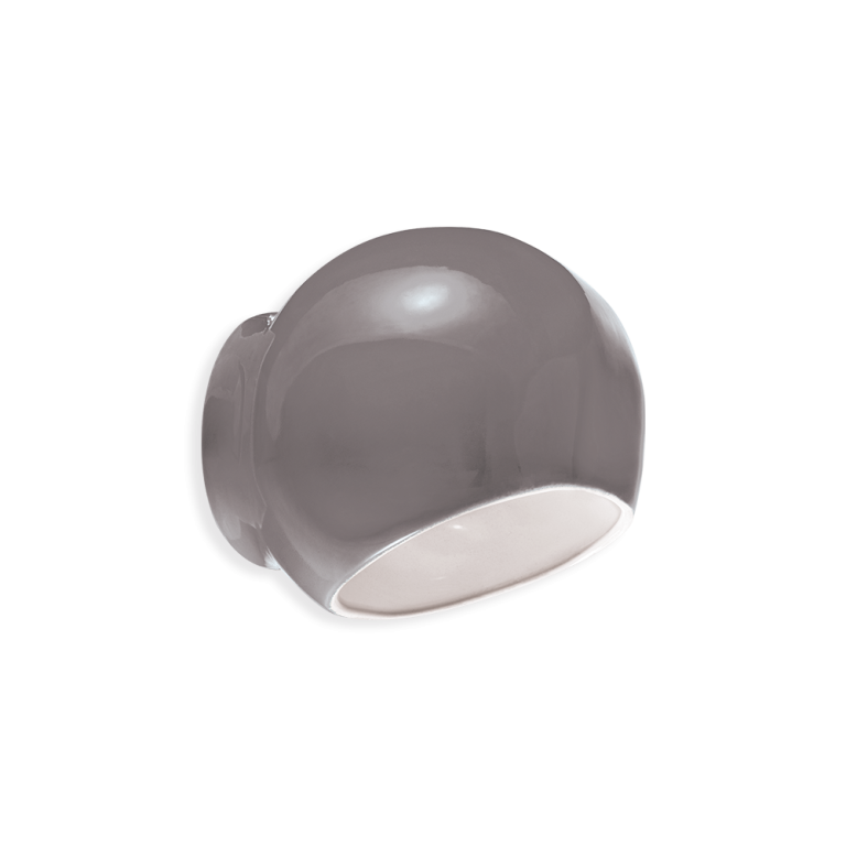 Ferroluce :: Ayrton graue Wandleuchte/Wandleuchte, Höhe 19 cm