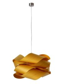 Lzf :: Hängelampe aus Holz Link große Breite 69 cm gelb