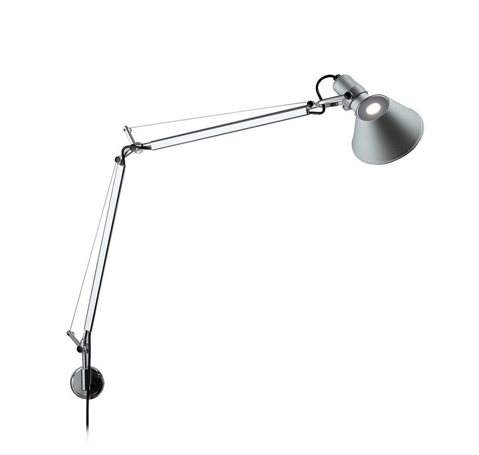 Artemide :: Wandlampe aus Aluminium Tolomeo Micro Breite 49 cm silber