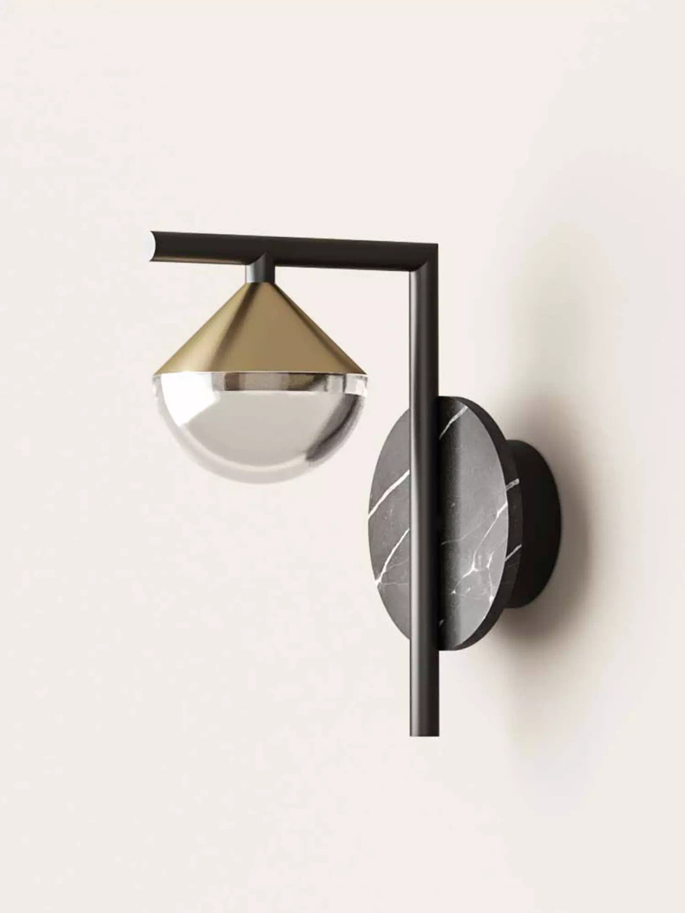 Aromas :: Sconce Nino black-gold H: 23,2 cm
