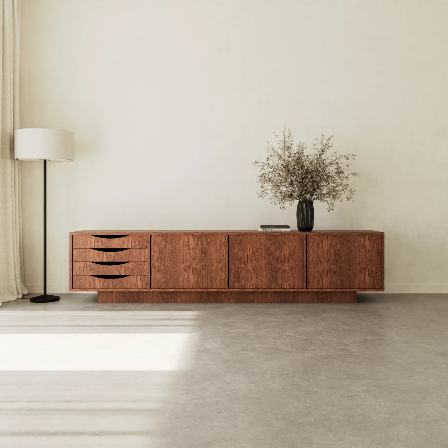 Pastform Furniture :: Drewniana komoda retro Long Brown rozmiar i kolor do wyboru