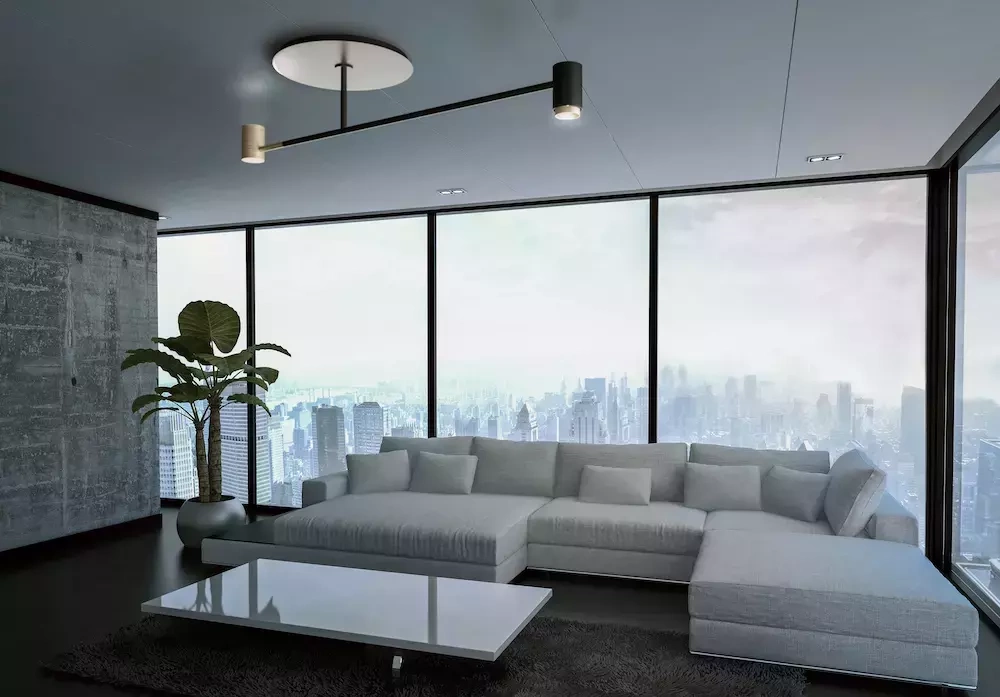 Contardi :: Melanocetus Pl ceiling lamp, width 170 cm, gold and black