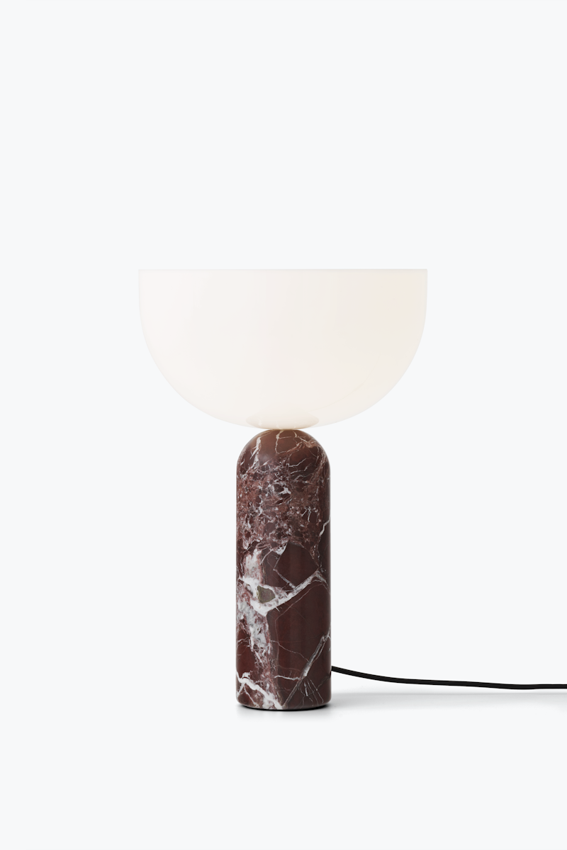 New Works :: Kizu Table Lamp, New Colours Rosso Levanto Marble