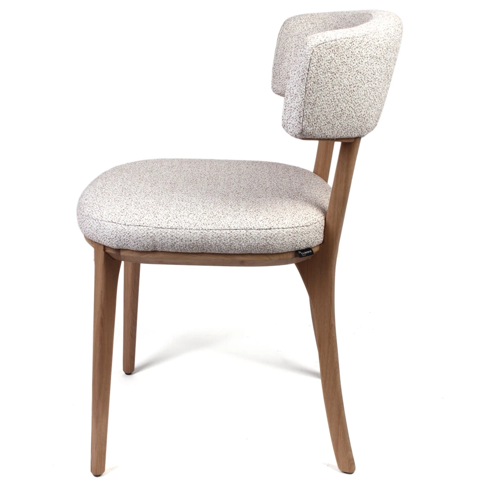 Claudie :: Molly Polsterstuhl, Holzbeine, Farbe nach Wahl, Breite 61,5 cm