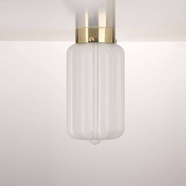 Embassy Interiors :: Deco white and brass ceiling lamp, height 32.5 cm