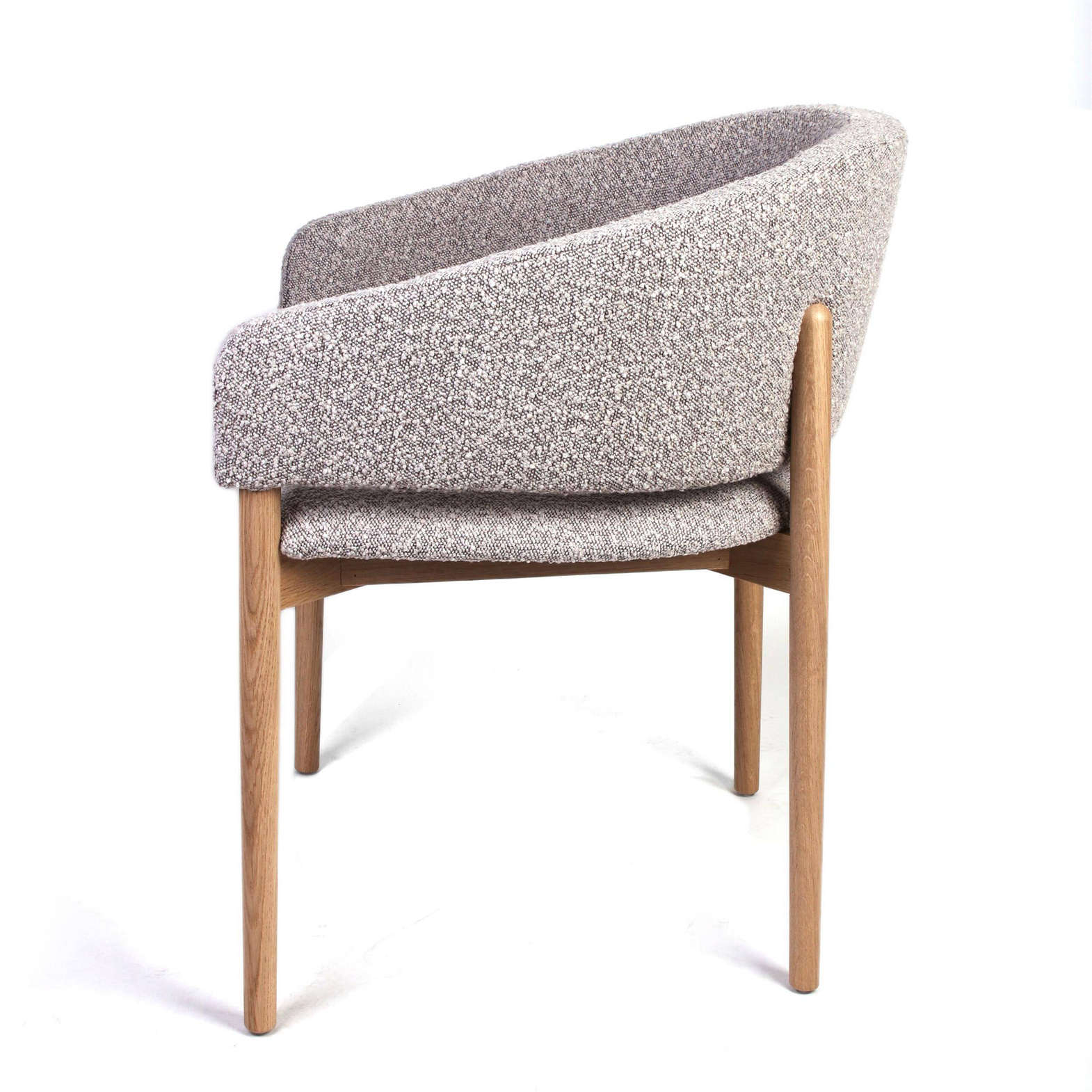 Claudie :: Monica Polsterstuhl mit Armlehnen, Holzbeine, Farbe nach Wahl, Breite 59 cm