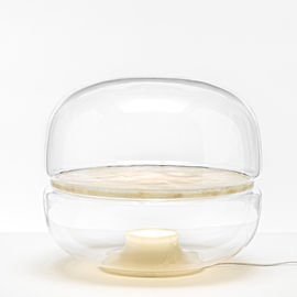 Brokis :: Tischlampe aus Glas Macaron groß transparent