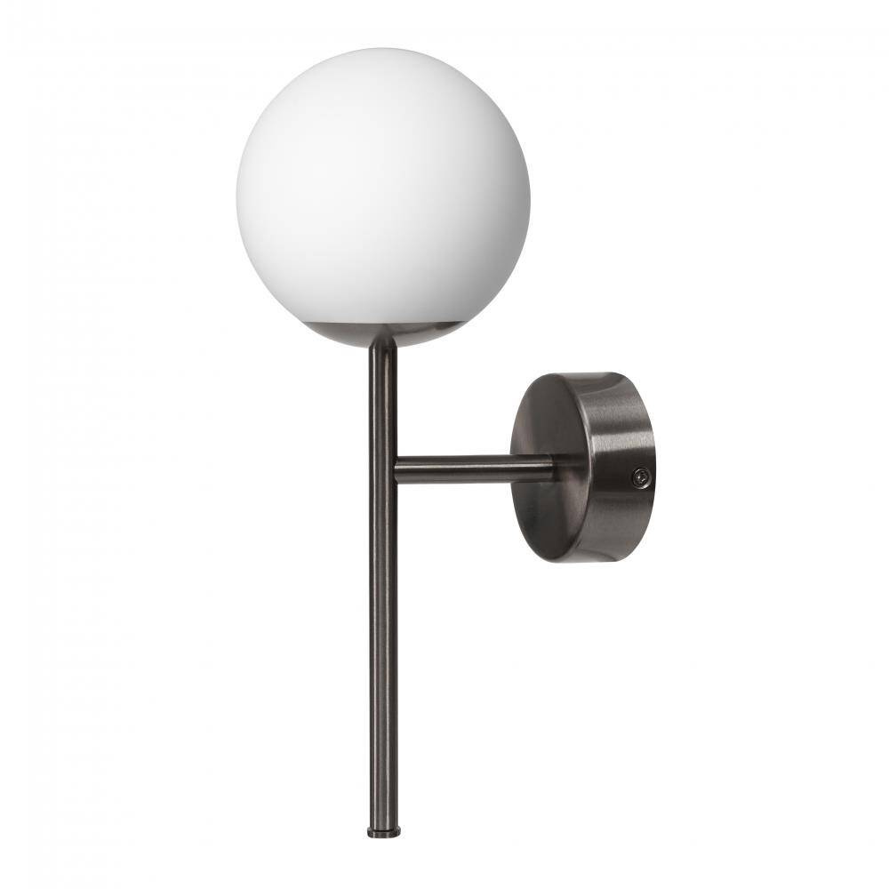 Kaspa :: Mija Deco wall lamp / sconce, brushed titanium, height 30 cm