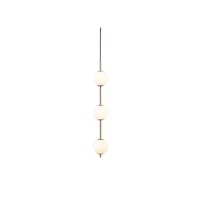 Umage :: Audrey 3 hanging/ceiling lamp, height 77.1 cm, brass, opal shade