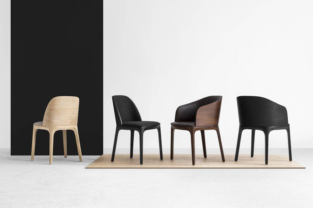 Fameg :: Stuhl gepolstert A1801 Oak / Dolaro 19 schwarz