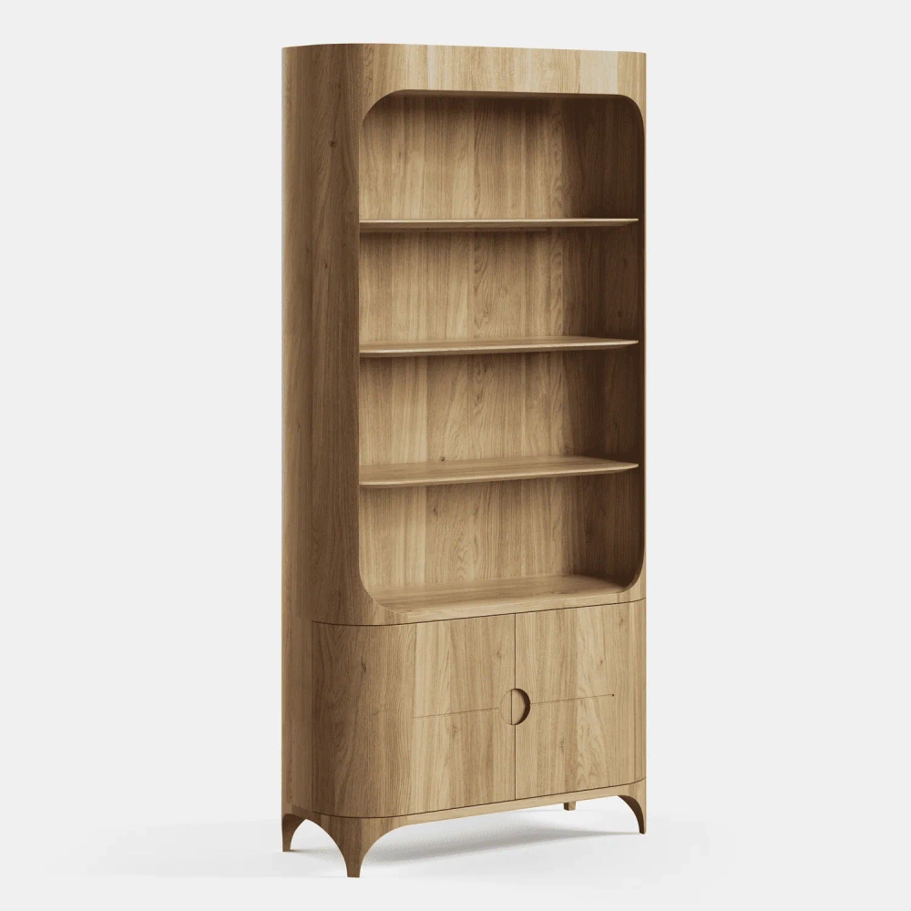 TABLE4U ::  Drewniany regał Antonio 90x40x185  - natural oak