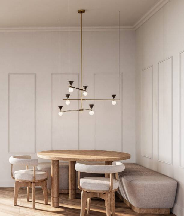 Aromas :: Lampa wisząca Oneta szer. 91.5 cm czarna marmur