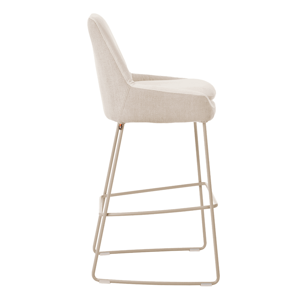 Mobitec :: Saga C27 upholstered bar stool / stool, height 114 cm, gray, metal legs