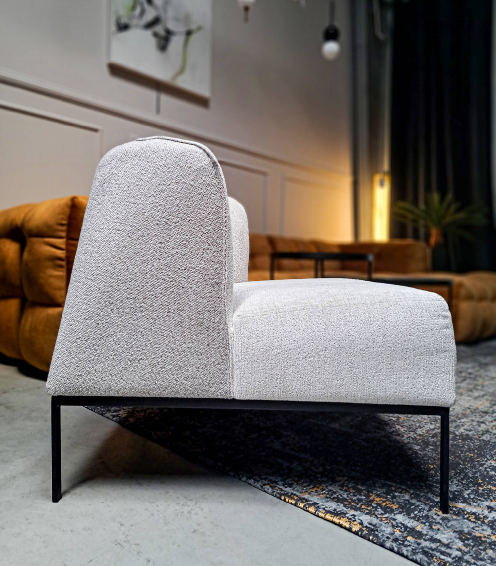 Nordic Line :: Upholstered armchair Brooks grey 71x62x77