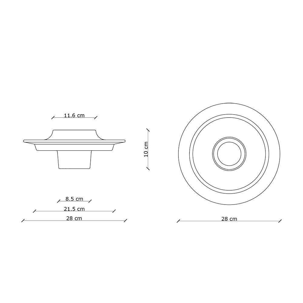 Ferroluce :: Voila cream-beige wall lamp/sconce, diameter 28 cm