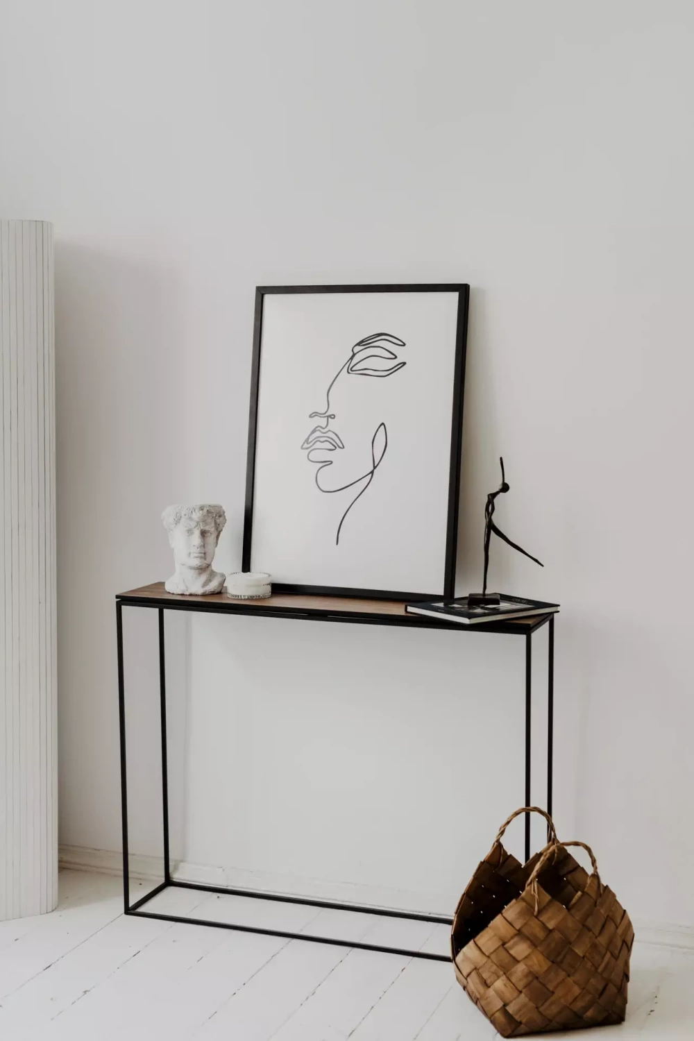 Nordifra :: Konsole aus Metall Stam 220 Eiche Größe xl schwarz